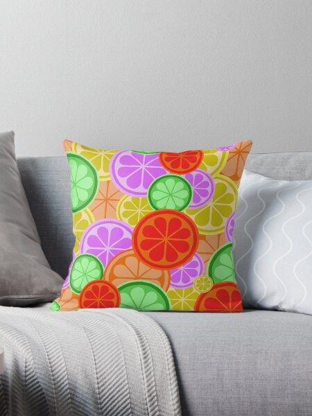Item preview, CITRUS EXPLOSION - ORANGES- LEMONS- MANDERINS AND GRAPEFRUIT IN A VIBRANT ARTWORK   designed and sold by ozcushionstoo.