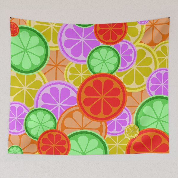 Item preview, CITRUS EXPLOSION - ORANGES- LEMONS- MANDERINS AND GRAPEFRUIT IN A VIBRANT ARTWORK   designed and sold by ozcushionstoo.