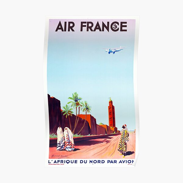 Poster Air France L'Afrique du Nord par Avion 1934 Poster