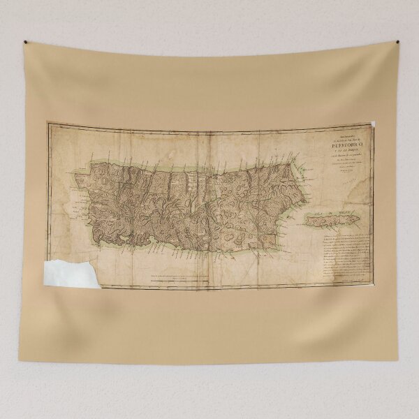 Item preview, Map of Puerto Rico (1791) designed and sold by allhistory.