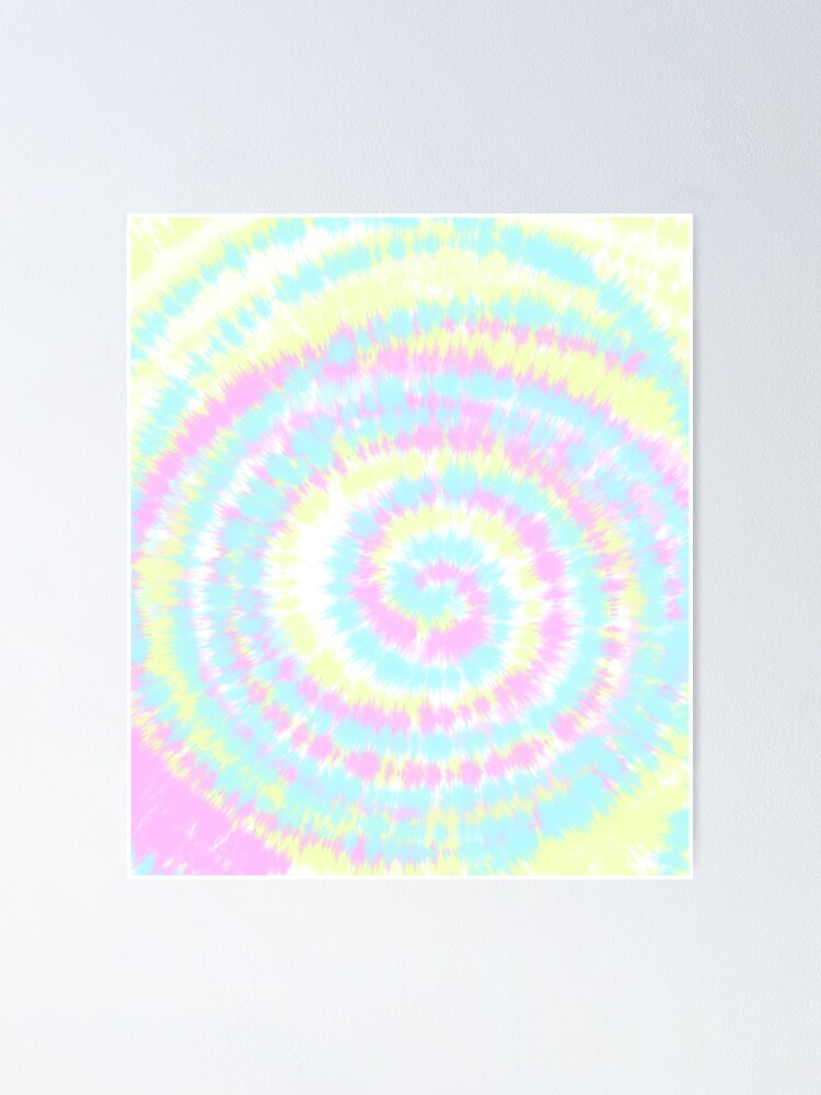 Soft Pink, Blue, Yellow Tie Dye Poster for Sale by TheTarotShop