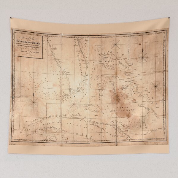 Item preview, Map of the Bahama Banks and Islands (1817) designed and sold by allhistory.