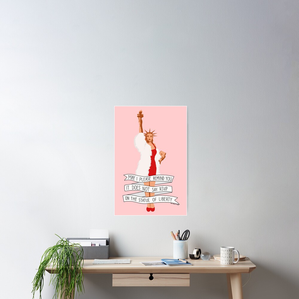 Es heißt nicht RSVP auf der Freiheitsstatue - The Peach Fuzz Poster