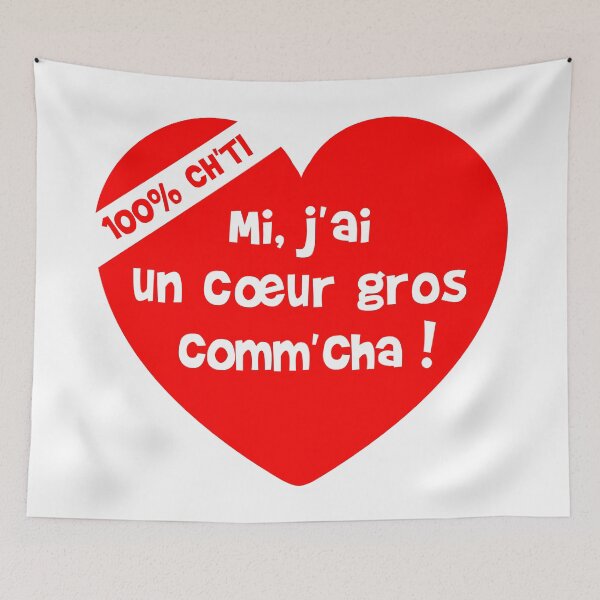 Item preview, Mi, I have a big heart like cha! (100% Ch'ti) designed and sold by humour-chti.