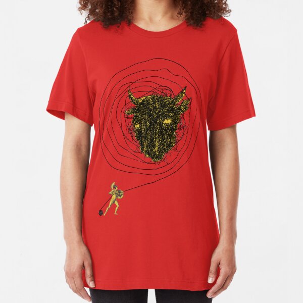 Theseus, the Minotaur, and the Thread Maze Slim Fit T-Shirt