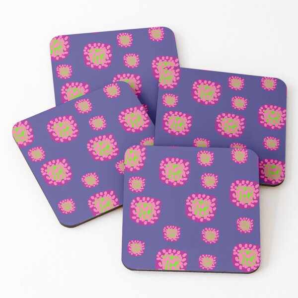 Item preview, Abstract Blooms on Blue designed and sold by Giliane Bader.