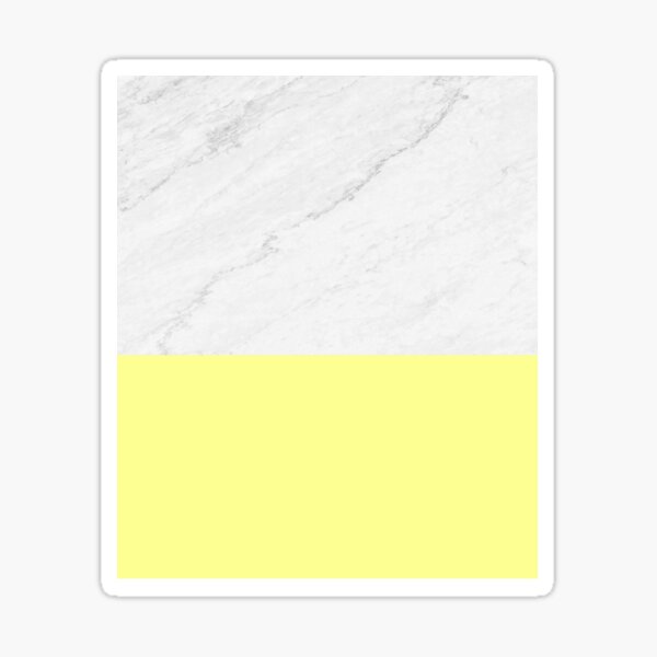 Marble aesthetic texture yellow and grey Sticker
