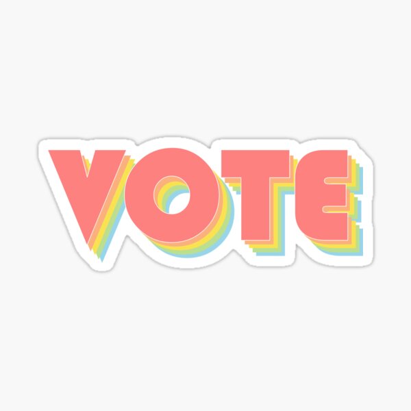 Rainbow Vote Sticker