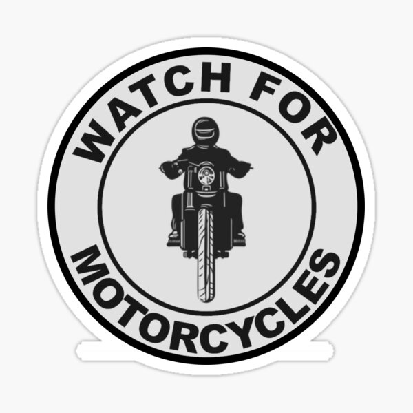 MOTORCYCLE STICKER WHITE, SOLD INDIV. 8X6CM