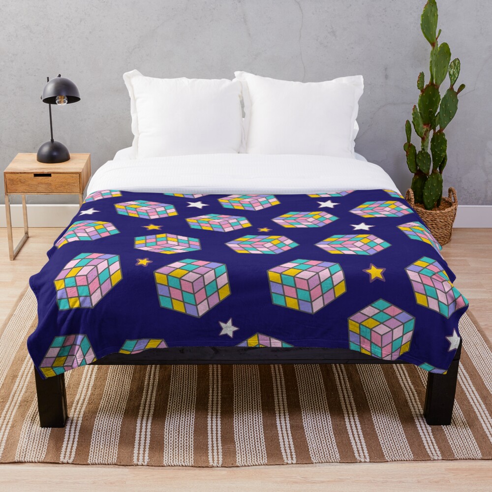 "cube pattern" Throw Blanket by MallsD Redbubble