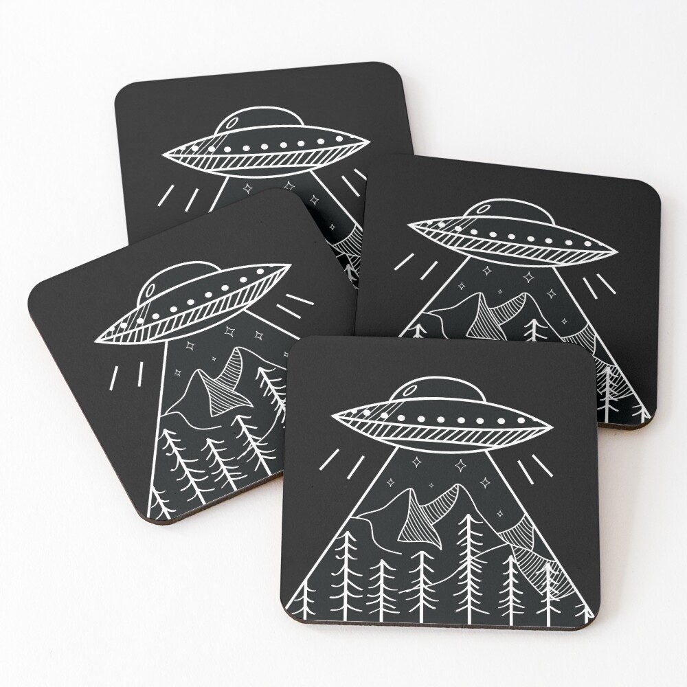 UFO Inverse Coasters (Set of 4)