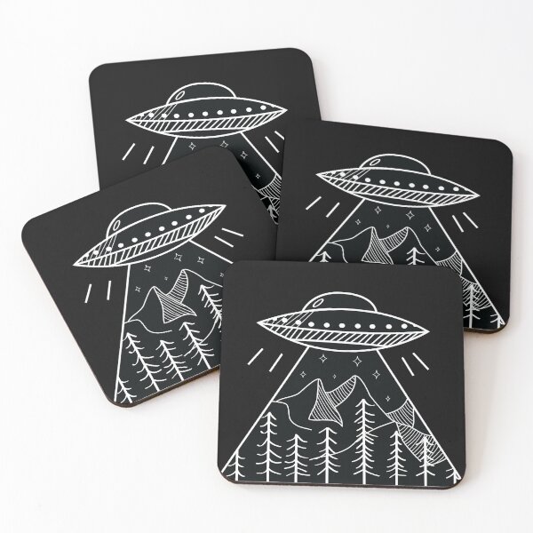 UFO Inverse Coasters (Set of 4)