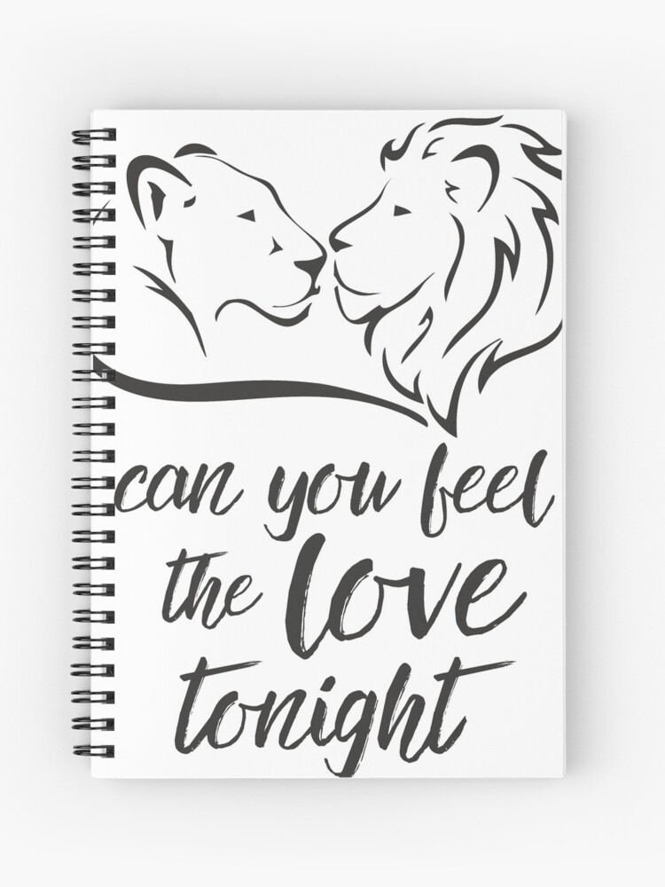 Lion King 19 Simba And Nala Can You Feel The Love Tonight Spiral Notebook For Sale By Diy Store Redbubble