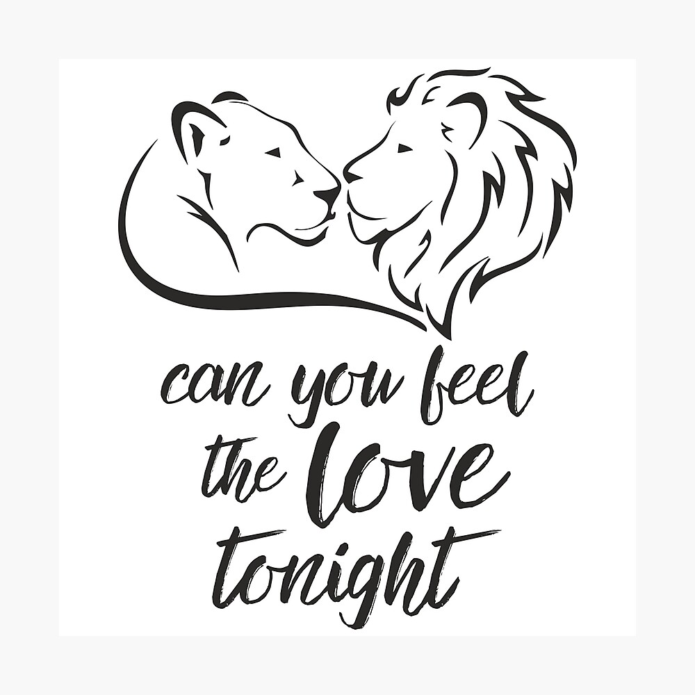 Lion King 19 Simba And Nala Can You Feel The Love Tonight Poster For Sale By Diy Store Redbubble