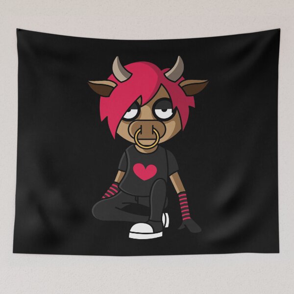 Item preview, Emo cow, emocore emostyle goth gothic bull designed and sold by tonstan.