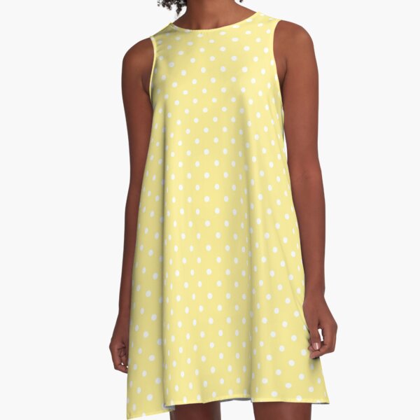 yellow and white spotted dress