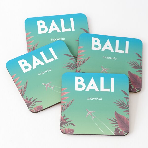 Item preview, Bali travel poster flight Indonesia designed and sold by Arctic frame studio.