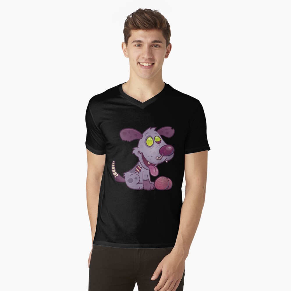 Vista previa del artículo con la obra «Camiseta de cuello en V», diseñado y vendido por fizzgig.