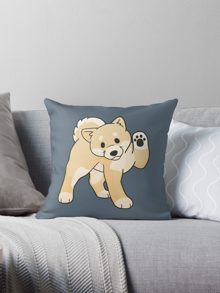 shiba throw pillow