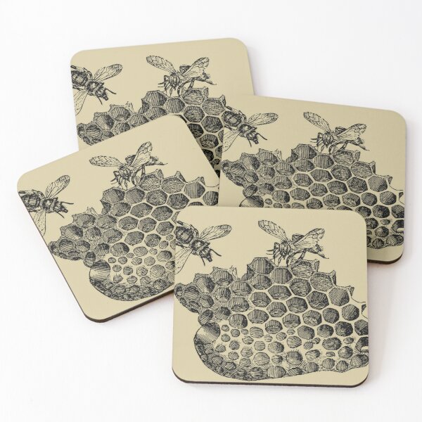 Item preview, Vintage Bee & Honeycomb designed and sold by BlueSpecsStudio.