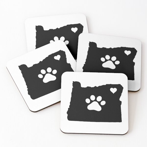 Item preview, Oregon State Outline with Pawprint + Heart designed and sold by savebeesplease.