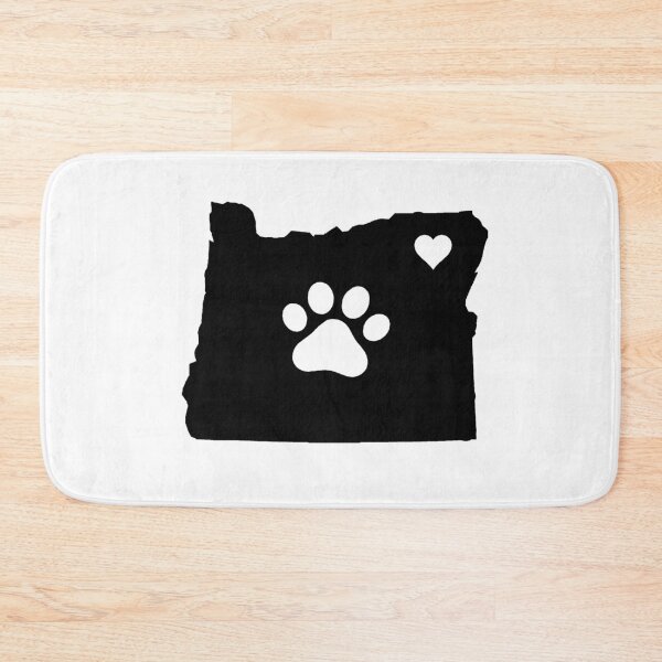 Item preview, Oregon State Outline with Pawprint + Heart designed and sold by savebeesplease.