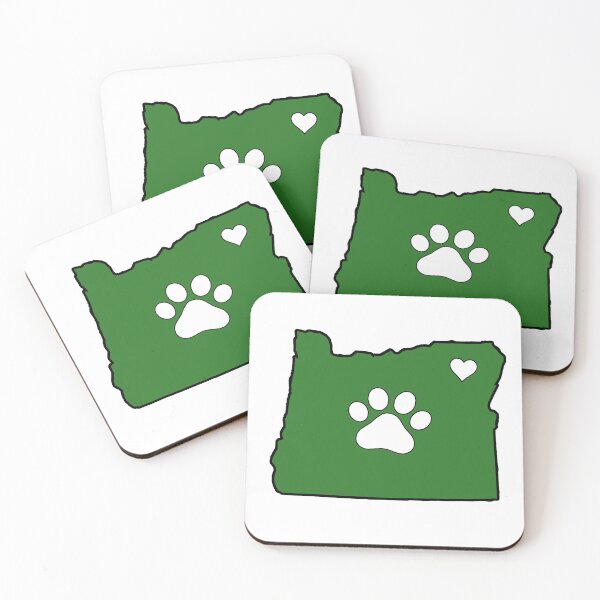 Item preview, Oregon State Outline with Pawprint + Heart  designed and sold by savebeesplease.