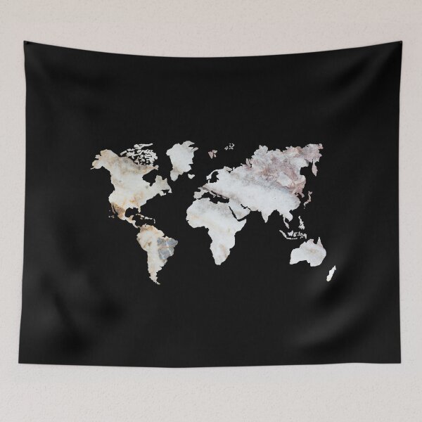 Item preview, Black and White World Outline designed and sold by hollanov98.