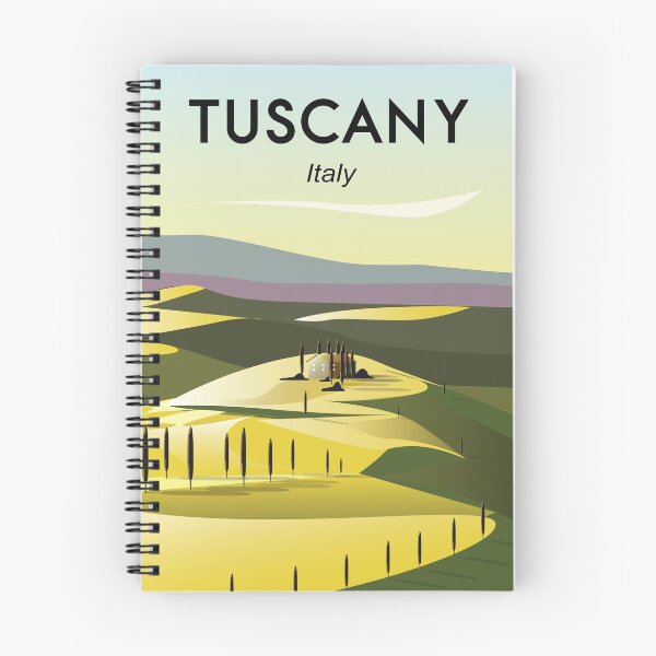 Artikelvorschau, Toskana Italien Reiseposter, Wanddekoration, Druck entworfen und verkauft von Arctic frame studio.