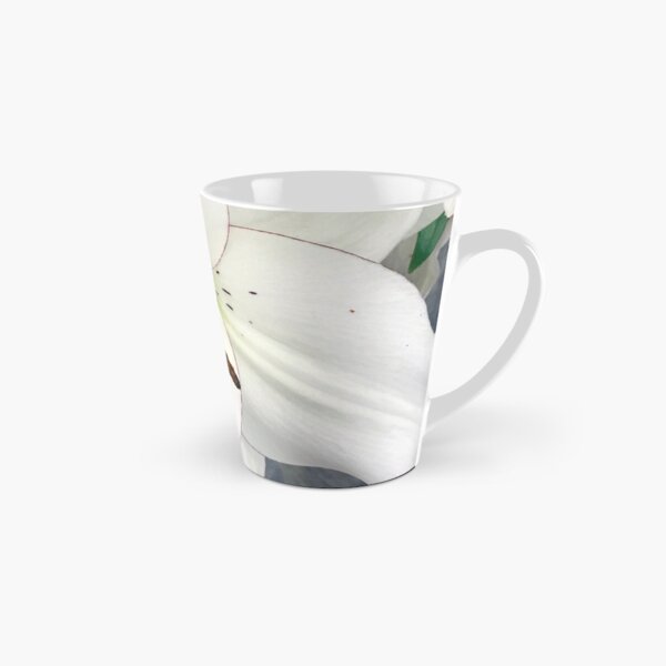 Large, Luxurious Single White Lily Tall Mug