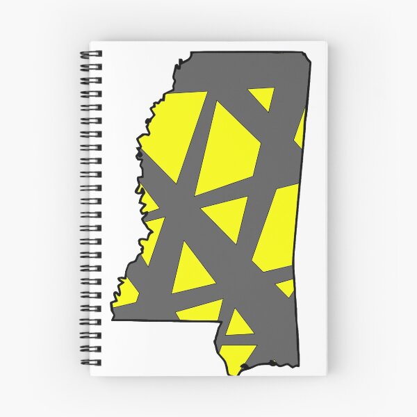 Item preview, Mississippi State Map Yellow and Gray Geometric Pattern designed and sold by lukaskugler.