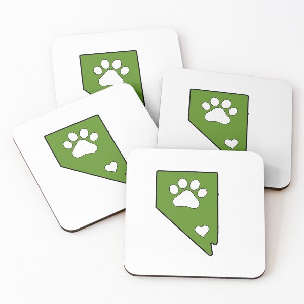 Item preview, Nevada State Outline with Pawprint + Heart  designed and sold by savebeesplease.
