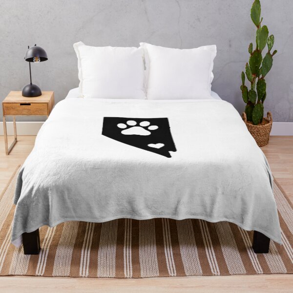 Item preview, Nevada State Outline with Pawprint + Heart- Black designed and sold by savebeesplease.