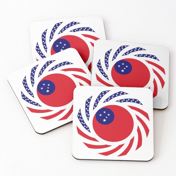 Item preview, Samoan American Multinational Patriot Flag Series designed and sold by Carbon-Fibre Media.