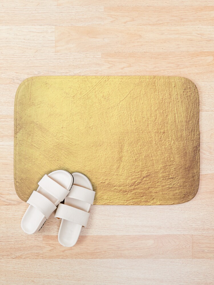 Alternate view of Champagne Gold Metallic Foil Bath Mat