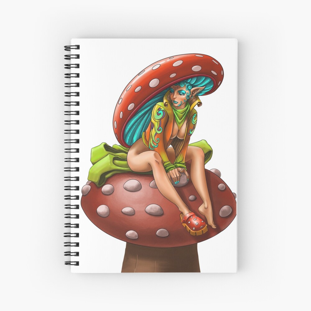 Sexy mushroom girl full color illustration 