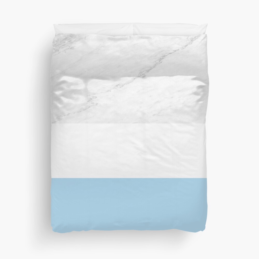 Blue White Color Block Modern Geometry Comforter by ARTbyJWP | Redbubble