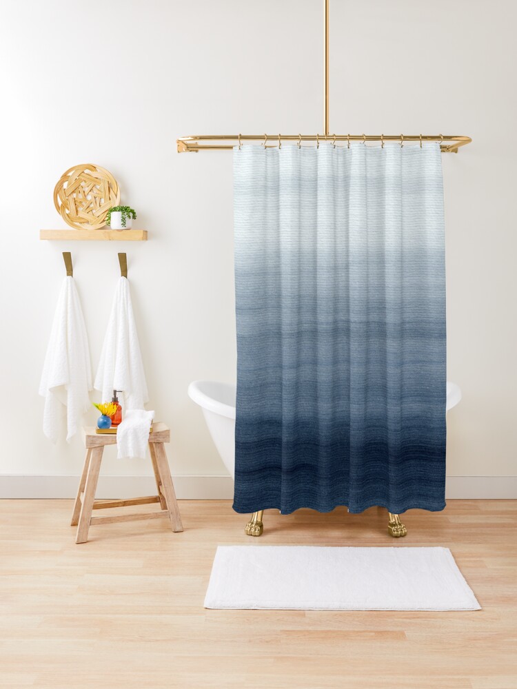 Shower Curtain, Ocean Watercolor Painting No.2 designed and sold by Kris  Kivu
