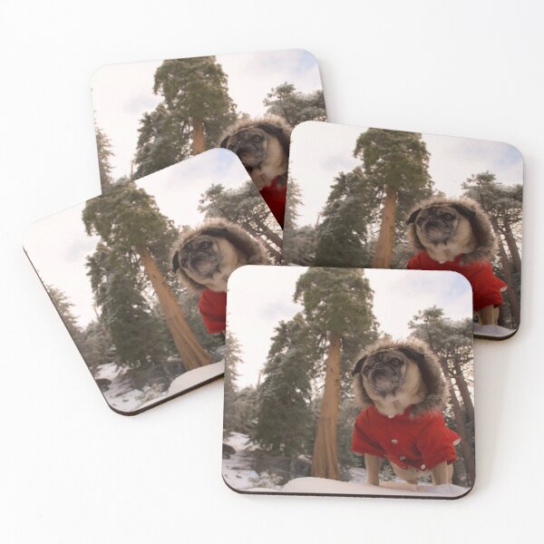 Item preview, Mountain Pug Below the Snowy Sequoias designed and sold by pugventurephoto.