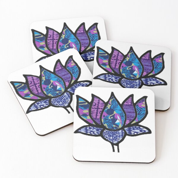 Item preview,  Lotus flower Purple tribal and Retro Design designed and sold by artbyomega.