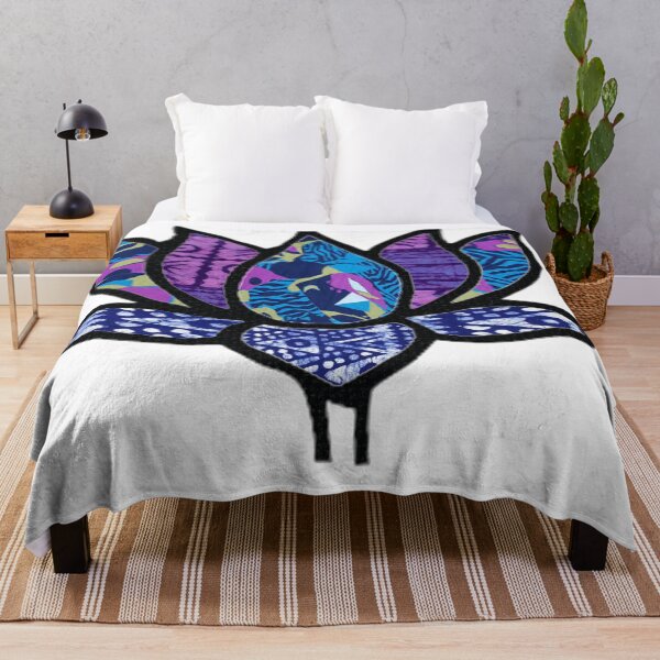 Item preview, Lotus flower Purple tribal and Retro Design designed and sold by artbyomega.