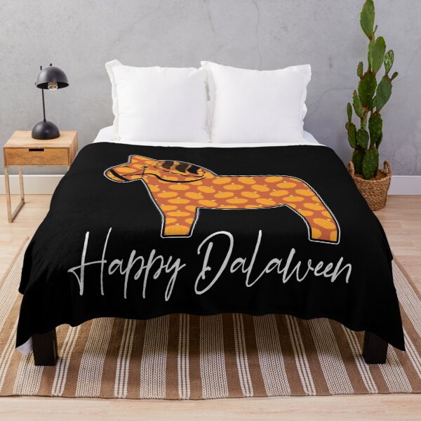Item preview, Happy Dalaween Funny Swedish Dala Horse Halloween Pumpkin Pun Meme designed and sold by funnytshirtemp.