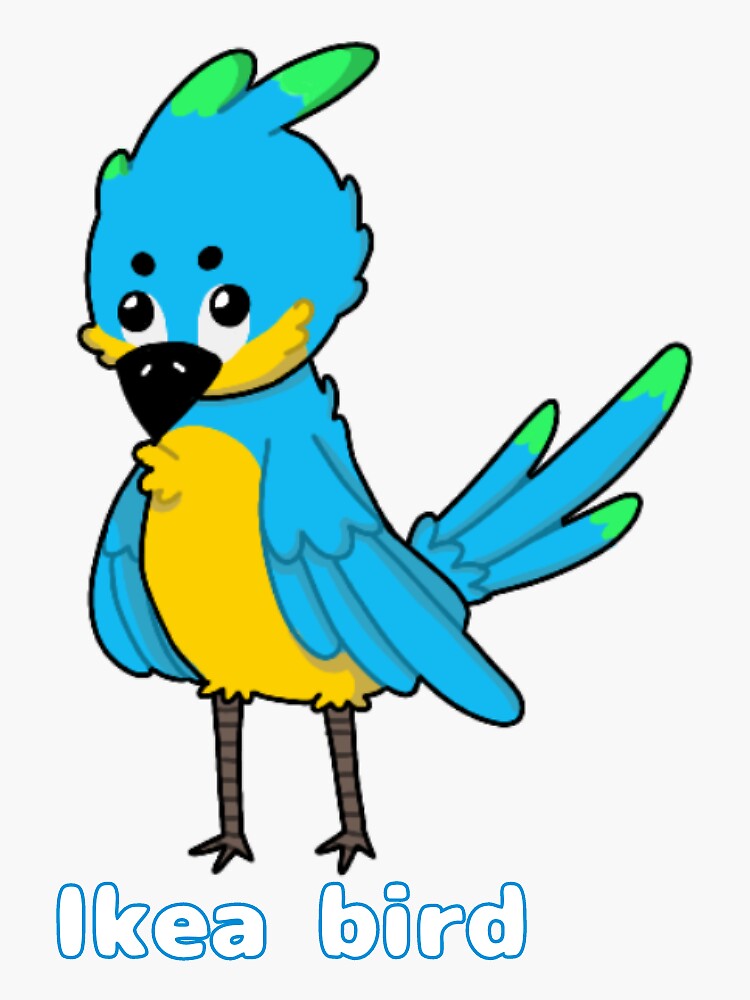 "IKEA bird uwu" Sticker for Sale by uniiboii Redbubble