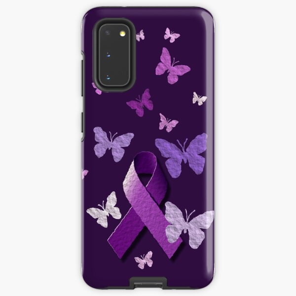 Purple Awareness Ribbon with Butterflies Samsung Galaxy Tough Case