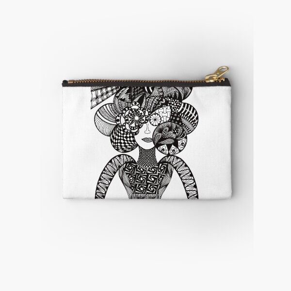 Item preview, Zentangle Cyborg-lady design designed and sold by irinabbota.