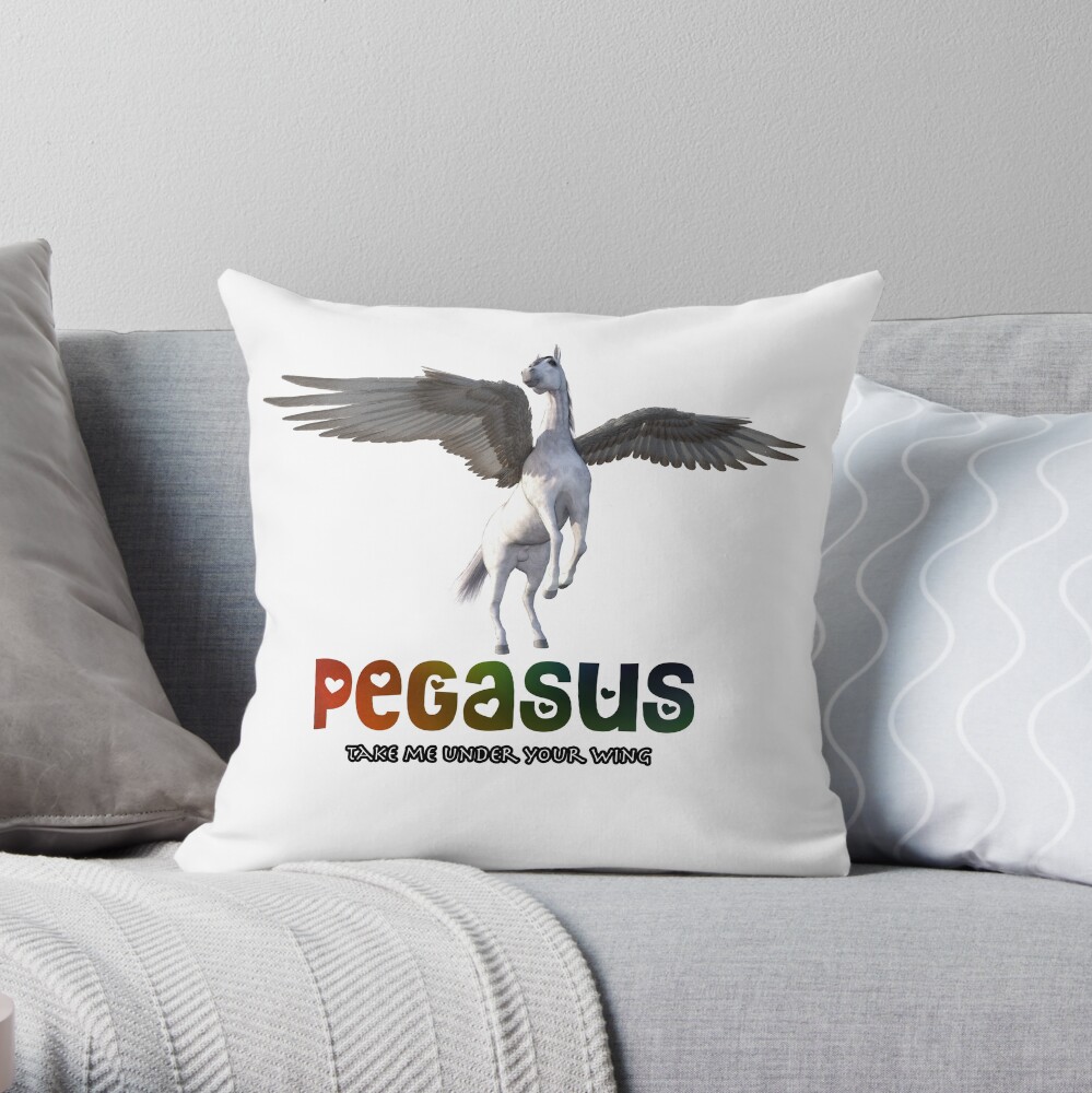 Pegasus - Take me under your wing Throw Pillow