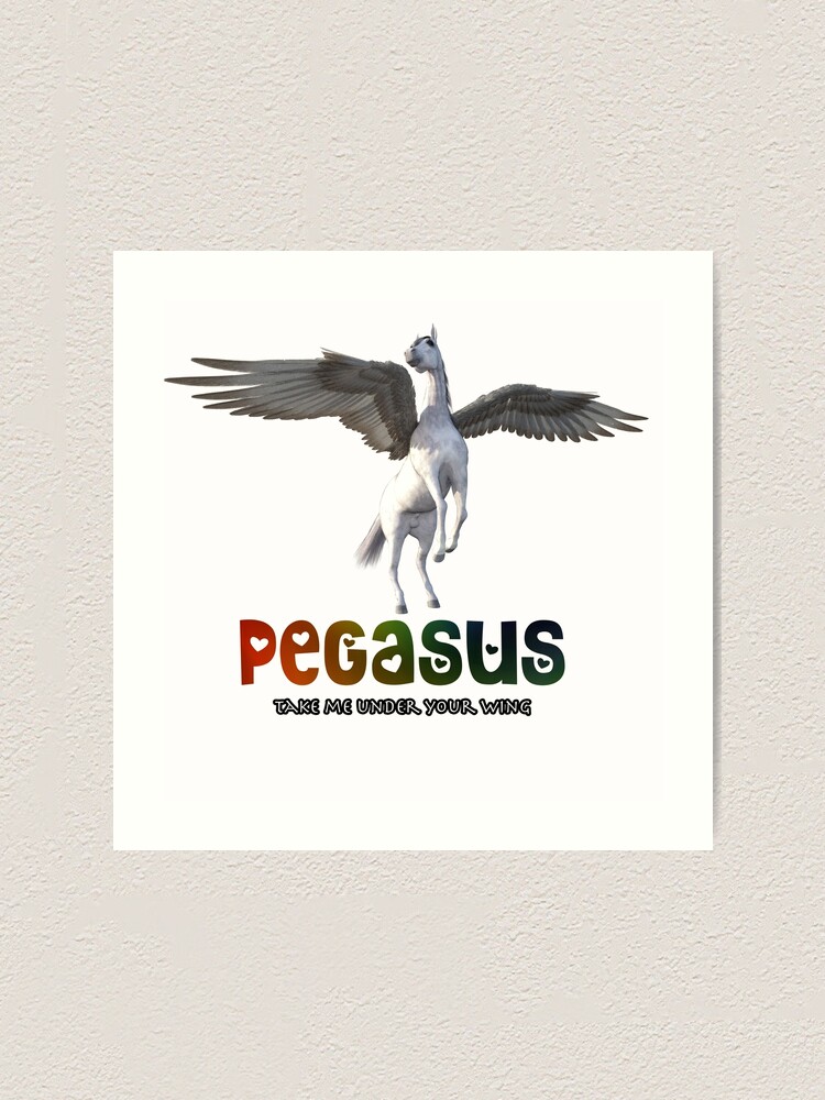 Alternate view of Pegasus - Take me under your wing Art Print