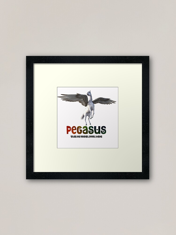 Alternate view of Pegasus - Take me under your wing Framed Art Print