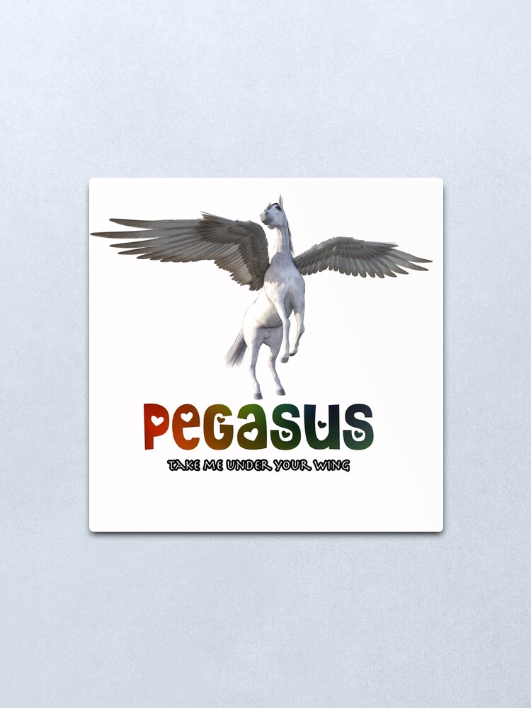 Alternate view of Pegasus - Take me under your wing Metal Print