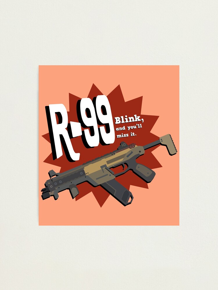 Apex Legends 50s Style R 99 Advertisement Photographic Print By Owensmowen Redbubble